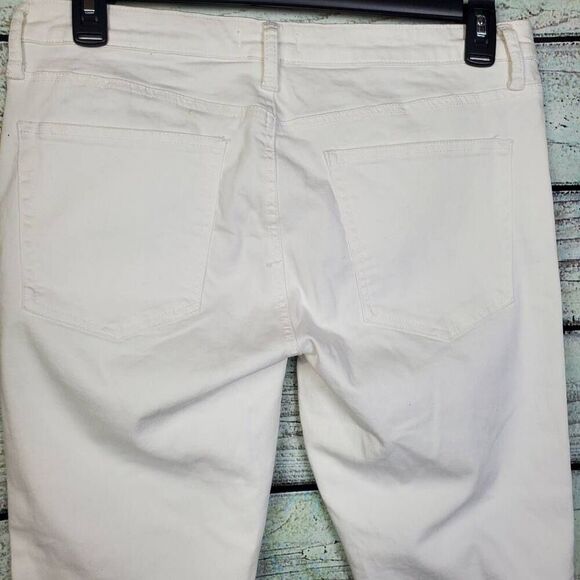 Silver Jeans Co. Most Wanted Skinny White Distressed Raw Hem W33 L27 - Picture 8 of 9